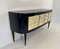Art Deco Italian Parchment and Black Lacquer Sideboard, 1950s 5