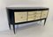 Art Deco Italian Parchment and Black Lacquer Sideboard, 1950s 4