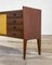 Credenza con struttura in legno con cassetti, anta e ante scorrevoli nello stile di Gio Ponti, anni '50, Immagine 5