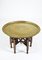 Middle Eastern Inlaid Brass Tray Table, 1950s, Image 3