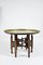 Tavolino con vassoio in ottone intarsiato, Medio Oriente, anni '50, Immagine 2