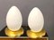 Lampade da tavolo a forma di uovo in vetro di Murano, anni '80, set di 2, Immagine 6