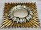 Mid-Century Gold and Silver Sun Mirror, 1960s 9