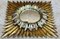 Mid-Century Gold and Silver Sun Mirror, 1960s 2