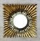 Mid-Century Gold and Silver Sun Mirror, 1960s, Image 8