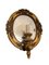 Aplique italiano de madera dorada con espejo, años 50, Imagen 1