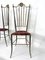 Vintage Esszimmerstühle aus Messing von Chiavari, Italien, 1950er, 2er Set 4