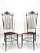 Vintage Brass Dining Chairs from Chiavari, Italy, 1950s, Set of 2 1