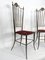 Vintage Esszimmerstühle aus Messing von Chiavari, Italien, 1950er, 2er Set 8