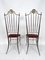 Vintage Brass Dining Chairs from Chiavari, Italy, 1950s, Set of 2, Image 3