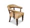 19th Century Cream Leather Buttonback Open Frame Armchair 1