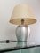 Lampada da tavolo in alluminio spazzolato e tessuto, Italia, anni '70, Immagine 4