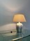 Lampada da tavolo in alluminio spazzolato e tessuto, Italia, anni '70, Immagine 2