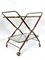 Mid-Century Brass & Wood Bar Cart by Cesare Lacca, Italy, 1950s 6