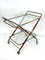 Mid-Century Brass & Wood Bar Cart by Cesare Lacca, Italy, 1950s 7