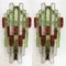 Italian Hammered Glass and Gilt Wrought Iron Sconces from Longobard, 1970s, Set of 2, 1