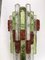 Italian Hammered Glass and Gilt Wrought Iron Sconces from Longobard, 1970s, Set of 2,, Image 7