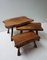 Brutalist Wabi Sabi Tree Trunk Nesting Tables, Holland, 1960s, Set of 3 1