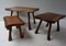 Brutalist Wabi Sabi Tree Trunk Nesting Tables, Holland, 1960s, Set of 3, Image 2