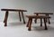 Brutalist Wabi Sabi Tree Trunk Nesting Tables, Holland, 1960s, Set of 3 7