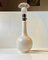 Mid-Century Danish Ceramic White Egg-Shell Glazed Table Lamp by C. Clausen, 1960s, Image 3