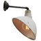 Vintage White Industrial Enamel Wall Light 3