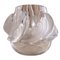 Vase Sculpture Vintage en Verre avec Vagues par Rene Lalique 1