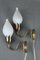 Danish Tulip Brass & Opaline Wall Lamps from Fog & Mørup, 1950s, Set of 2, Image 5