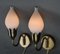 Danish Tulip Brass & Opaline Wall Lamps from Fog & Mørup, 1950s, Set of 2, Image 3