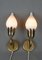 Danish Tulip Brass & Opaline Wall Lamps from Fog & Mørup, 1950s, Set of 2 7