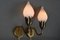 Danish Tulip Brass & Opaline Wall Lamps from Fog & Mørup, 1950s, Set of 2 6