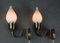 Danish Tulip Brass & Opaline Wall Lamps from Fog & Mørup, 1950s, Set of 2, Image 4