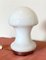 Glass and Steel Mushroom Lamp, 1970s 1