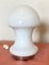 Lampe Champignon en Verre et Acier, 1970s 6