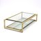 Bamboo Brass and Glass Coffee Table by Alberto Smania for Smania, 1970s 1