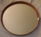 Vintage Maple Wood Round Wall Mirror, 1970s 1