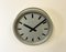 Grey Industrial Station Wall Clock from Nedklok, 1960 6