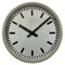 Grey Industrial Station Wall Clock from Nedklok, 1960 1