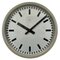 Horloge Murale de Gare Industrielle Grise de Nedklok, 1960 1