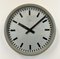 Grey Industrial Station Wall Clock from Nedklok, 1960, Image 5