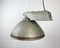 Lámpara colgante de fábrica industrial con cubierta de vidrio esmerilado, años 70, Imagen 7