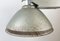 Lámpara colgante de fábrica industrial con cubierta de vidrio esmerilado, años 70, Imagen 3