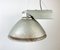Lámpara colgante de fábrica industrial con cubierta de vidrio esmerilado, años 70, Imagen 5