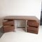 Wooden Desk with Metal Structure and Handable Drawers, 1960s 4