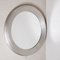 Round Mirror with Satin Aluminum Frame by Sergio Mazza for Artemide, 1960s 4
