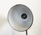 Lámpara de escritorio cuello de ganso industrial esmaltada en gris de Siemens, años 50, Imagen 16