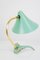 Turquoise Table Lamp with Copper Parts from Stilnovo, 1960s 4