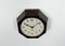 Reloj de pared industrial de baquelita marrón de Smith Electric, años 50, Imagen 5