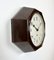 Reloj de pared industrial de baquelita marrón de Smith Electric, años 50, Imagen 2