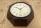 Reloj de pared industrial de baquelita marrón de Smith Electric, años 50, Imagen 9